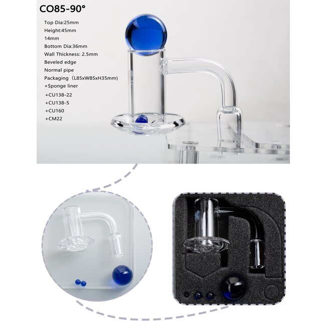 KAPOW 14MM MALE TREP BLENDER 90 DEGREE BANGER -CO85
