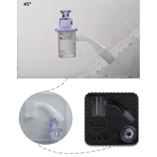 14MM MALE CONCENTRIC HONEYCOMB PATTERNED BANGER C093-1-4