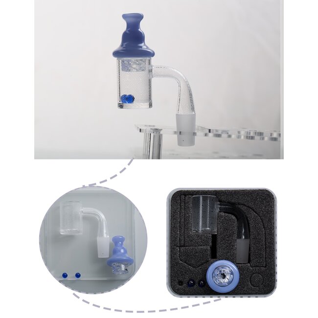 14MM MALE CONCENTRIC HONEYCOMB PATTERNED BANGER C093-1-4