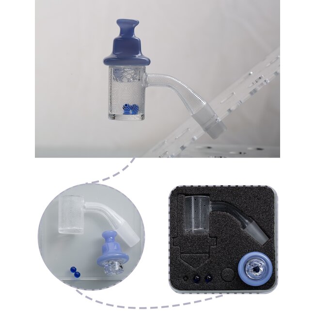 14MM MALE CONCENTRIC HONEYCOMB PATTERNED BANGER C093-1-4