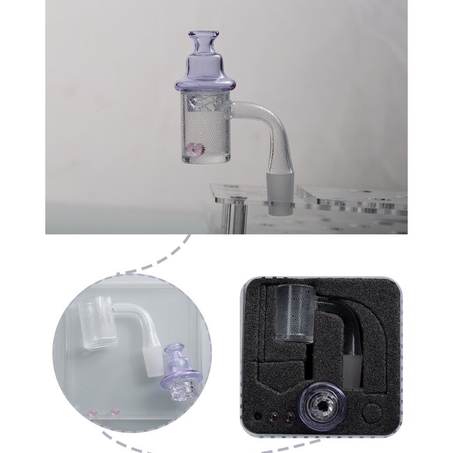 14MM MALE CONCENTRIC HONEYCOMB PATTERNED BANGER C093-1-4