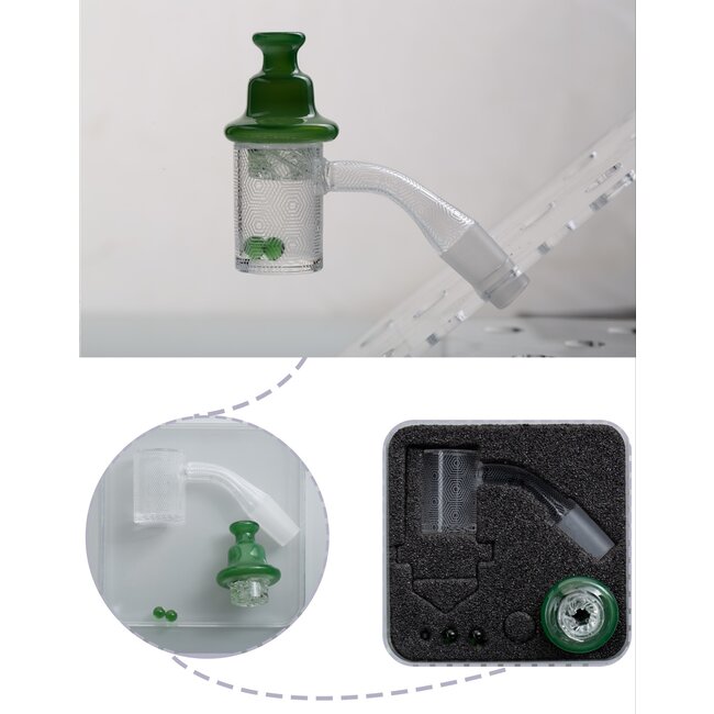 14MM MALE CONCENTRIC HONEYCOMB PATTERNED BANGER C093-1-4