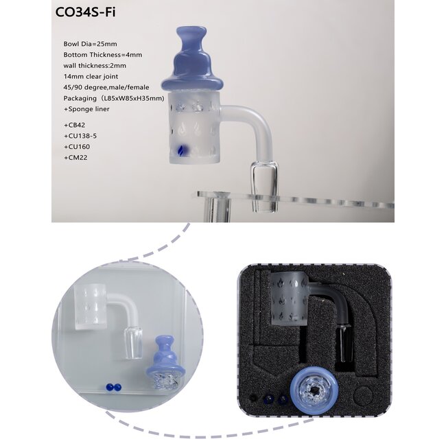 14MM MALE FLAME FLAT TOP  BANGER C034S-FI