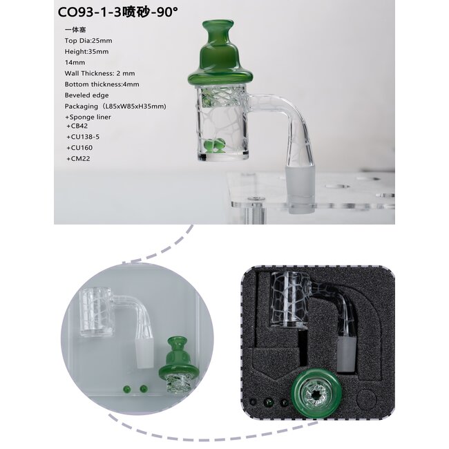 KAPOW 14MM MALE WELD TRIPPY PATTERNED BANGER CO93-1-3