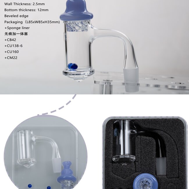 KAPOW 14MM MALE  FULL WELD DIAMOND BANGER CO101-2