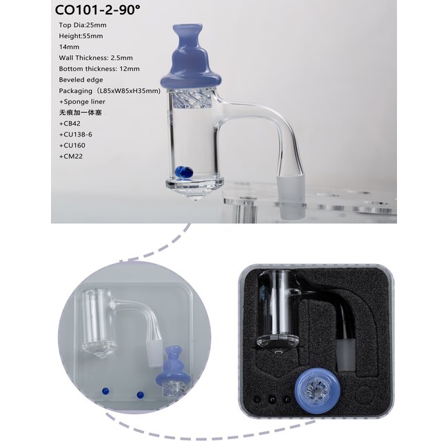 KAPOW 14MM MALE FULL WELD DIAMOND  BANGER CO101-2