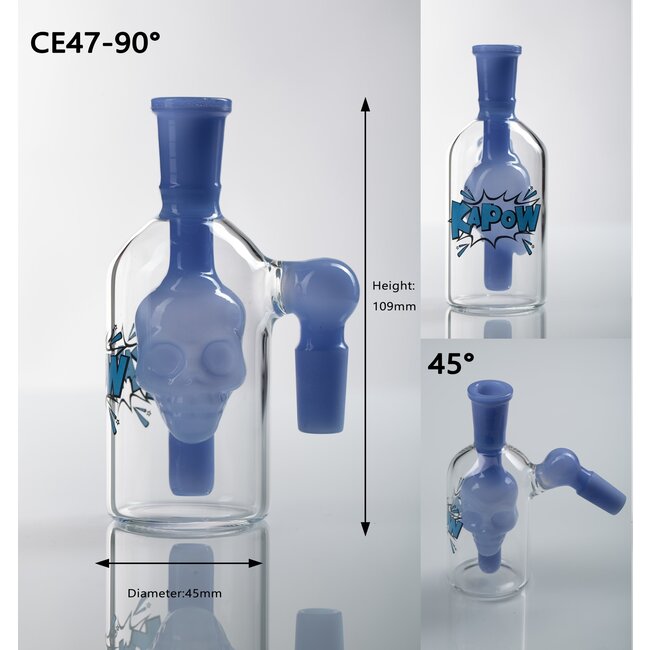 KAPOW 14MM SKULL 90  DEGREE ASH CATCHER CE47