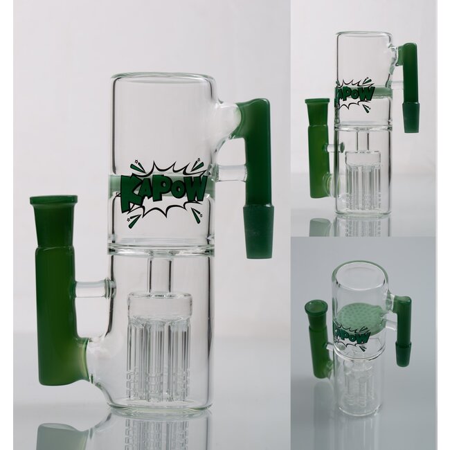 KAPOW 14MM 6 PERCOLATOR DOUBLE  HONEYCOMB ASH CATCHER CE27