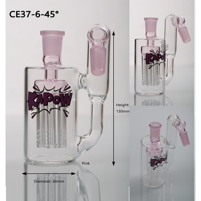 KAPOW 14MM 6 ARMS PERCOLATOR 45 DEGREE ASH CATCHER CE37