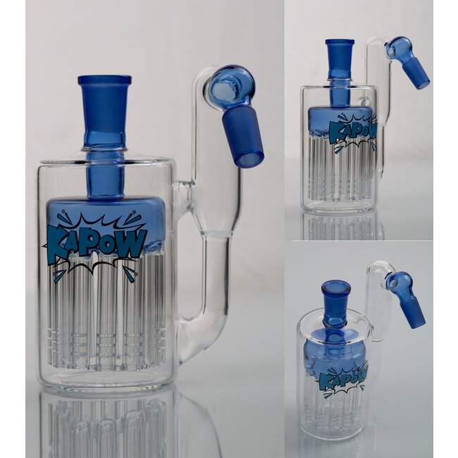KAPOW 14MM 12 ARMS PERCOLATOR  45 DEGREE ASH CATCHER  CE37