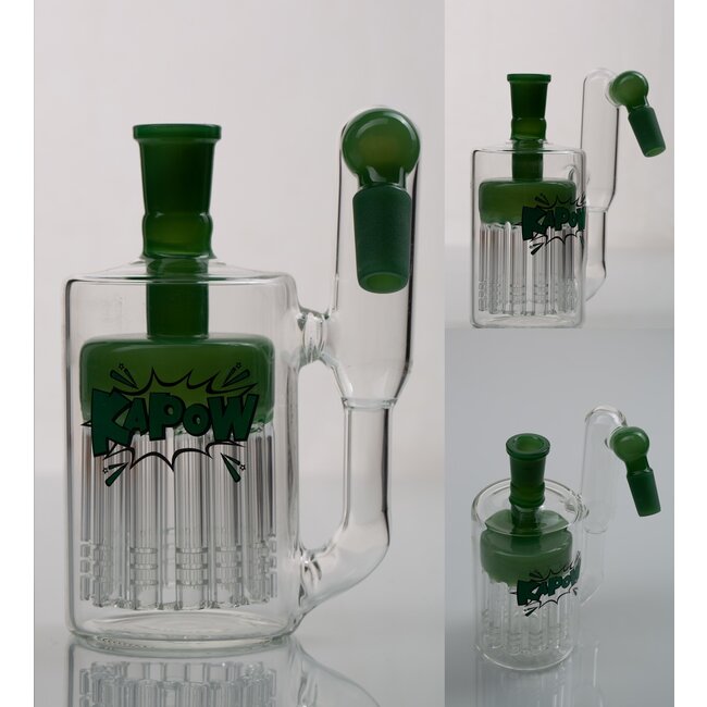 KAPOW 14MM 10 ARMS  PERCOLATOR  45 DEGREE ASH CATCHER  CE37