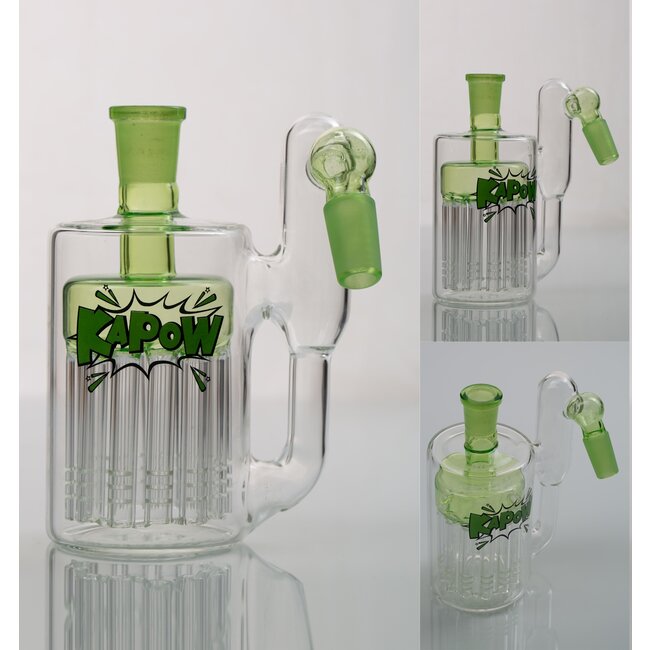 KAPOW 14MM 10 ARMS  PERCOLATOR  45 DEGREE ASH CATCHER  CE37