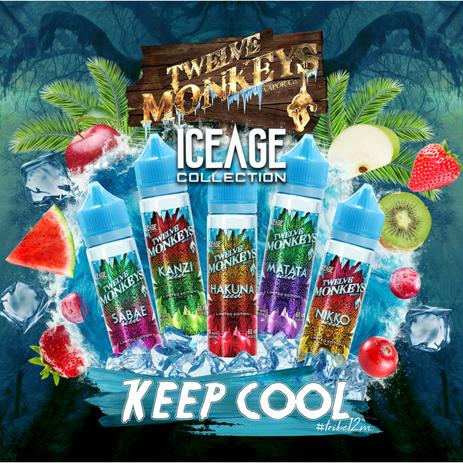 Twelve monkeys E-juice TWELVE MONKEYS ICE FREE BASE E-LIQUID