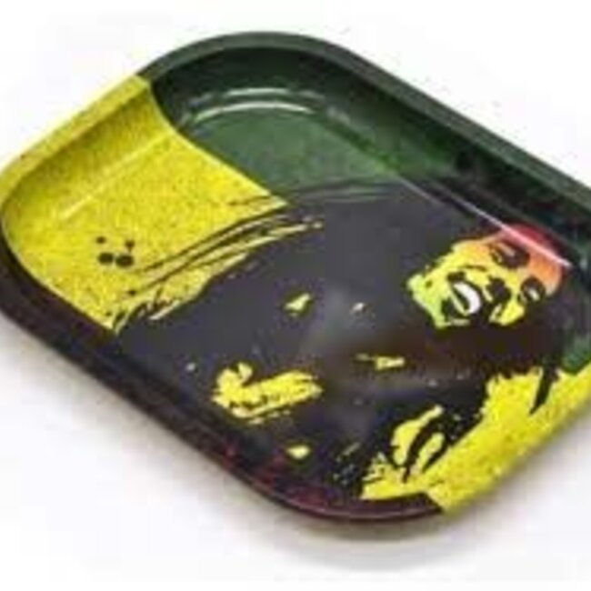 SMOKE BOB MARLEY STEEL LARGE ROLLING TRAY