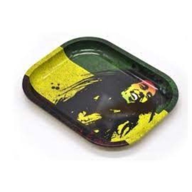 SMOKE BOB MARLEY STEEL LARGE ROLLING TRAY