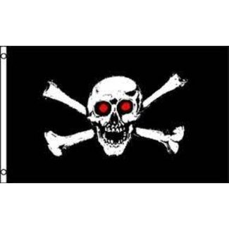 pirate withe red eyes flag