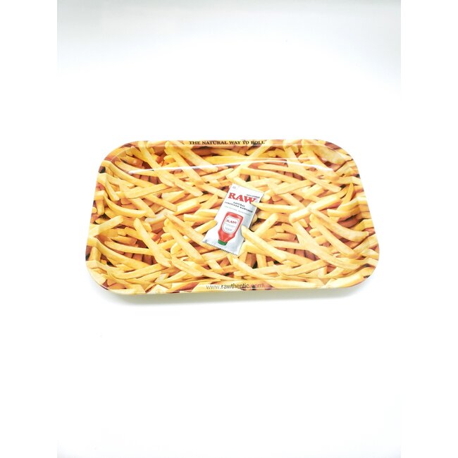 RAW RAW FRENCH FRIES ROLLING TRAY TIN SMALL