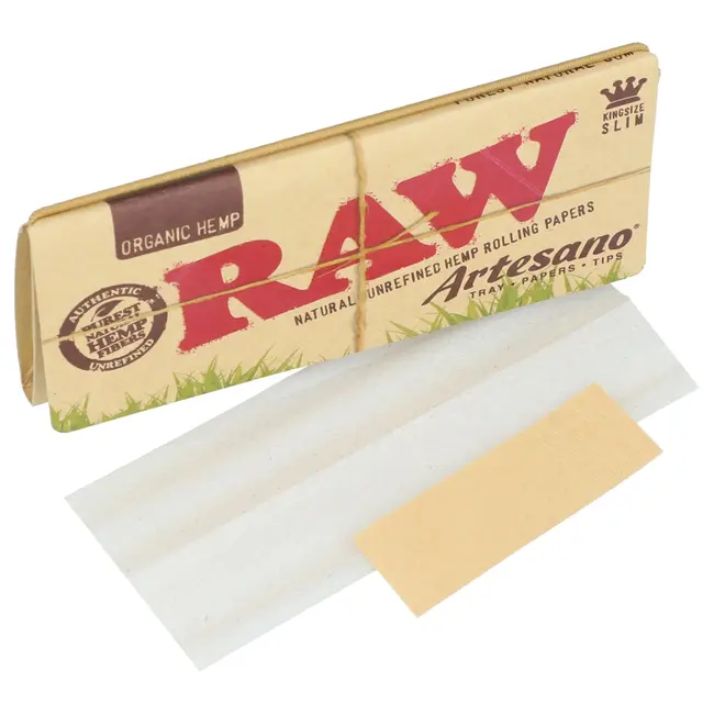 RAW RAW ORGANIC HEMP  ARTESANO PAPER WITH TIPS