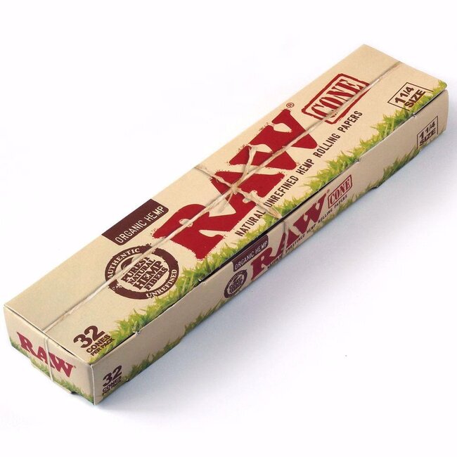 RAW RAW ORGANIC PRE-ROLLED CONE  – 32/PACK