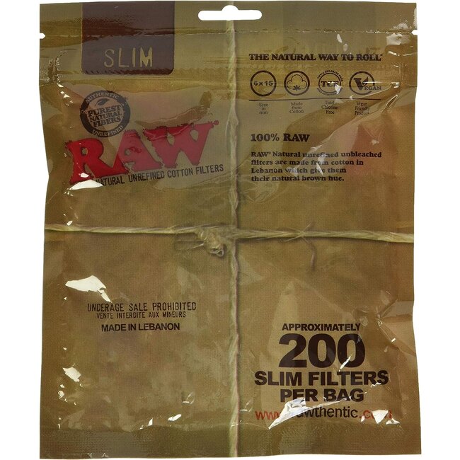 RAW RAW NATURAL UNREFINED COTTON FILTER