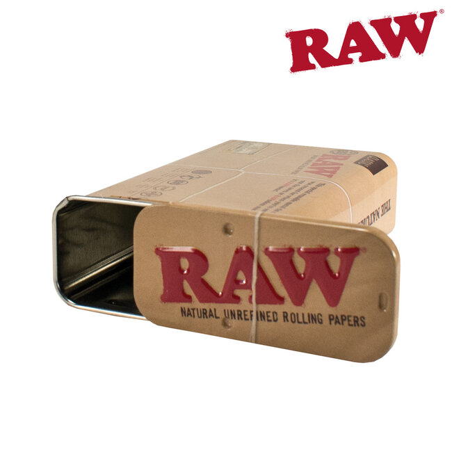 RAW RAW TIN CASE LARGE W/ SLIDING TOP