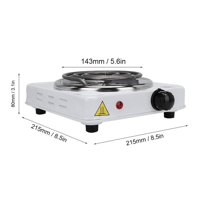 ALWAN SINGLE CHARCOAL BURNER PLATE 1000W