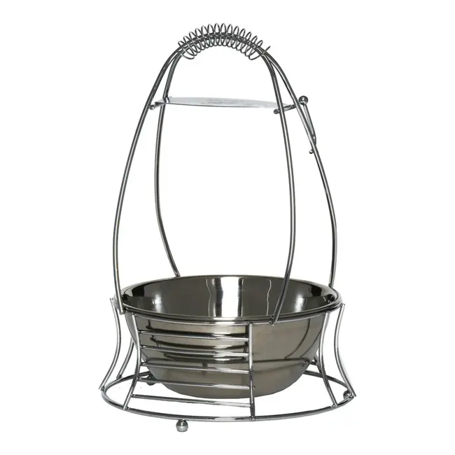 MYA SILVER MEDIUM CHARCOAL BASKET