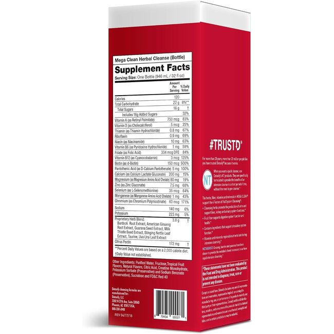 DETOXIFY DETOXIFY MEGA CLEAN NT INCL:CAPSULE  – TROPICAL 32oz