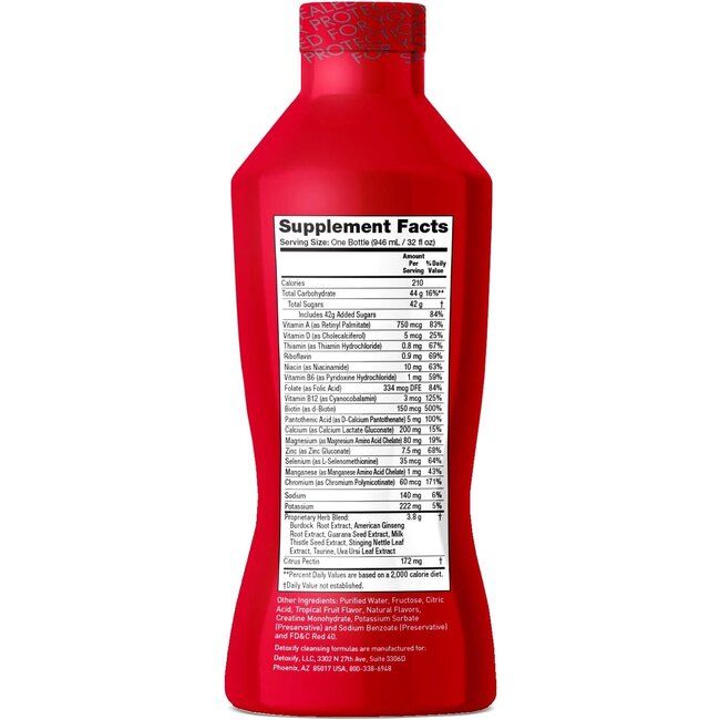 DETOXIFY DETOXIFY MEGA CLEAN  BLACK  – TROPICAL 32oz