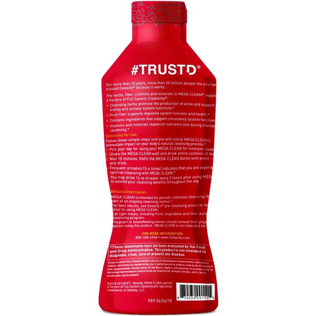 DETOXIFY DETOXIFY MEGA CLEAN  BLACK  – TROPICAL 32oz