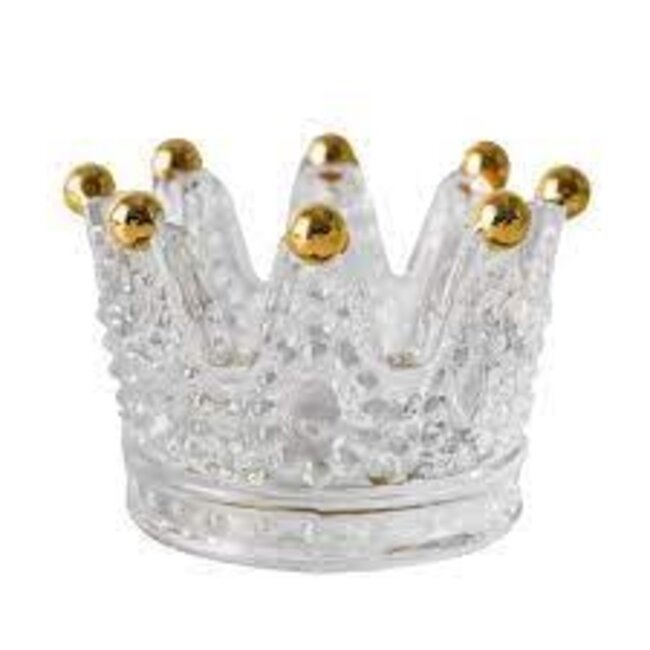 GLASS CROWN ASH TRAY-ASH 172