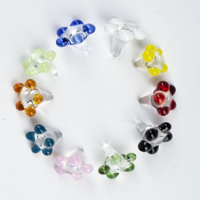 KAPOW KAPOW  GLASS SCREEN FLOWER  0.5 INCH(8 PIECE)-CU162B