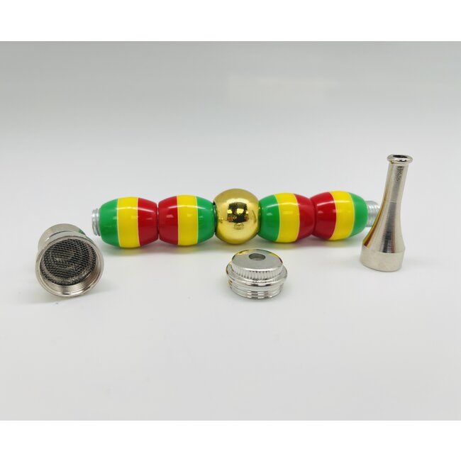 RAINBOW COLOURED BEADED METAL PIPE-YD142
