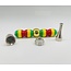 RAINBOW COLOURED BEADED METAL PIPE-YD142