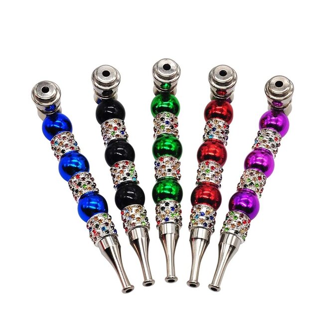 ENAMEL HOLLOW WATER BEADED METAL PIPE-YD074