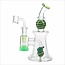 CRYSTAL GLASS 11'' FUMED RIG WITH MATCHING TEARDROP DAB RIG C6320