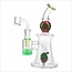 CRYSTAL GLASS 11'' FUMED RIG WITH MATCHING TEARDROP DAB RIG C6320