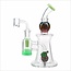 CRYSTAL GLASS 11'' FUMED RIG WITH MATCHING TEARDROP DAB RIG C6320