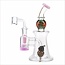 CRYSTAL GLASS 11'' FUMED RIG WITH MATCHING TEARDROP DAB RIG C6320