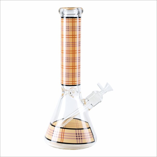 14''-7MM CHECK PATTERN GLASS BONG