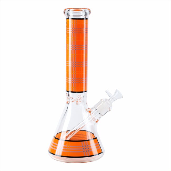 14''-7MM CHECK PATTERN GLASS BONG