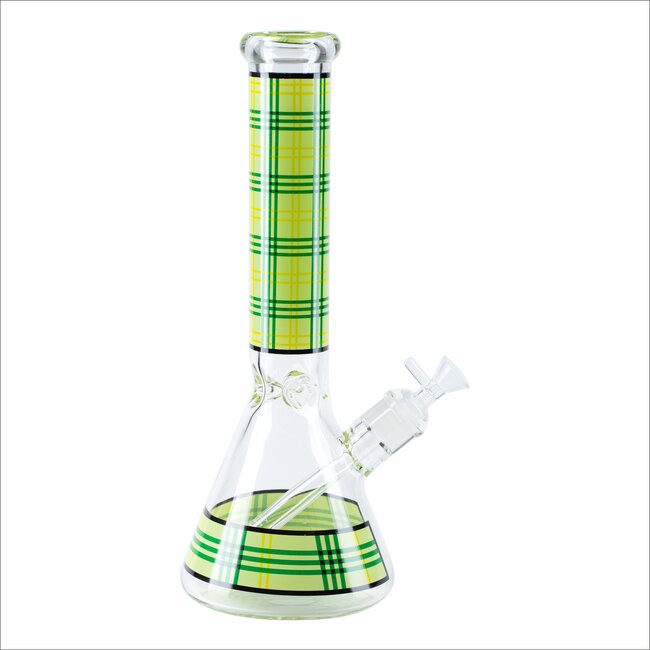 14''-7MM CHECK PATTERN GLASS BONG