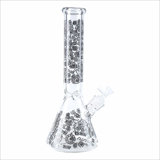 14'' 7MM GLOW IN THE DARK BEAKER  BONG MG-06