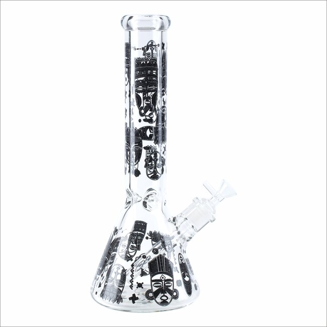 14'' 7MM GLOW IN THE DARK BEAKER  BONG MG-06