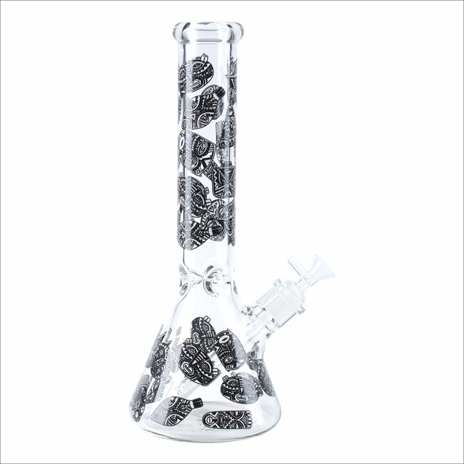 14'' 7MM GLOW IN THE DARK BEAKER  BONG MG-06