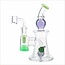 CRYSTAL GLASS 11'' FUMED RIG WITH MATCHING TEARDROP DAB RIG C6320