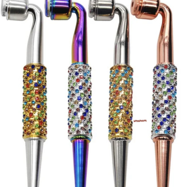 RHINESTONES METAL PIPE-YD096