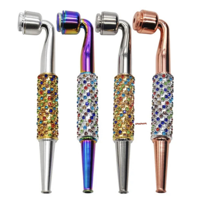 RHINESTONES METAL PIPE-YD096