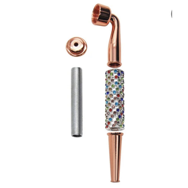 RHINESTONES METAL PIPE-YD096