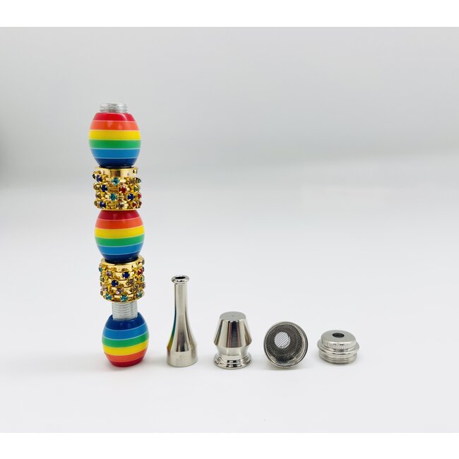 FIVE BEAD THREAD METAL PIPE-YD148